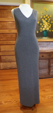 Alice + Olivia Doreena Gray Midi Dress Back Slit Bodycon Womens Size 2