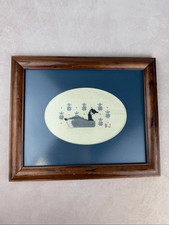 Vintage Goose Framed Cross Stitch Cottagecore 1980s