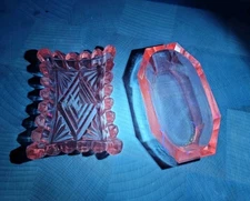 Vintage Selinum Sawtooth Edges, Etched Dishes Open Salt Cellar Dip, Set Of 4