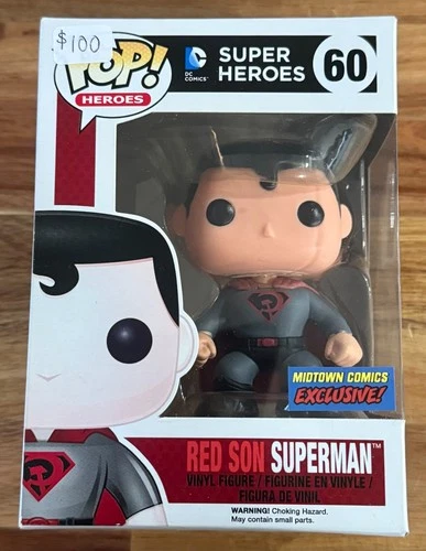 Funko Pop! Heroes Super Heroes Red Son Superman #60 Midtown Comics Exclusive