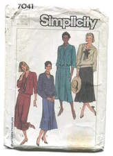 SIMPLICITY 7041 Misses' 2-Piece Dress SZ 12-16 UNCUT 1985