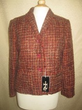 "CLOSEOUT PRICE" REQUIREMENTS PETITE HERRINGBONE BLAZER FRINGE LAPEL SZ 10P NWT
