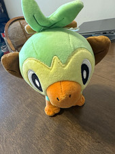 Pok mon Grookey Monkey Plush Stuffed Animal Toy Green Brown Orange Yellow