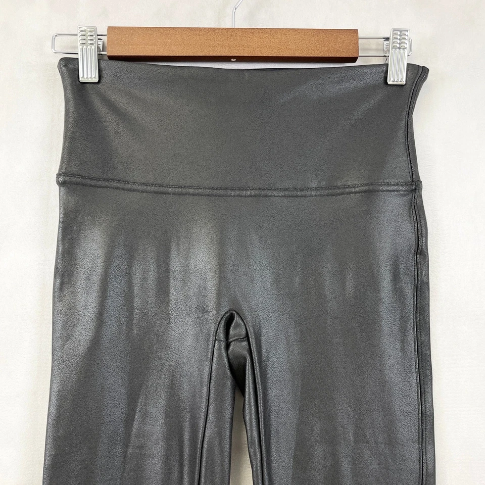 Spanx Faux Leather Leggings Womens Medium Moto Biker Clubwear Rocker Night Out - Image 4 of 4