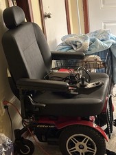 Jazzy Elite HD Powerchair Red Joystick Control Removable Battery 4 Wheels
