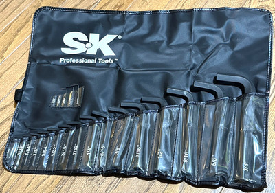  NEW SK Tools MASTER .028'' - 3/4  Allen L Key Hex Driver Wrench Set Lot Case