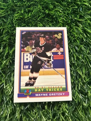 1991-92 Bowman #173 Wayne Gretzky Los Angeles Kings Hat Tricks NrMt H4