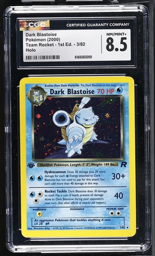 Dark Blastoise (1st Edition) graded CGC 8.5 for sale on eBay
