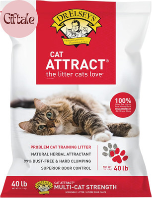 Premium Clumping Cat Litter - Cat Attract - 99% Dust-Free, Low Tracking, Hard Cl