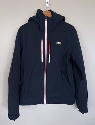 Helly Hansen Men's MEDIUM Alpha Lifaloft Professional Navy Blue Ski Jacket