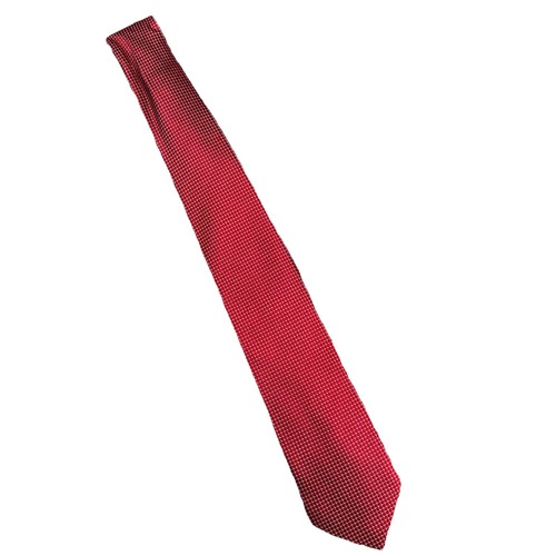 Donald J Trump Tie Mens Classic Silk Geometric Red Formal Necktie Square Mint
