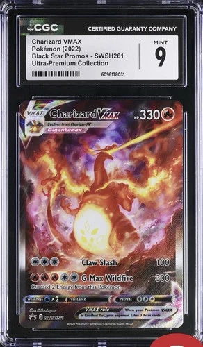 CGC 9 MINT Charizard VMAX SWSH261 FULL ART HOLO 261 SWSH PROMO Pokemon Card