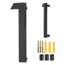5" Acrylic Modern Floating House Numbers for Outside Address Number 1, Black 