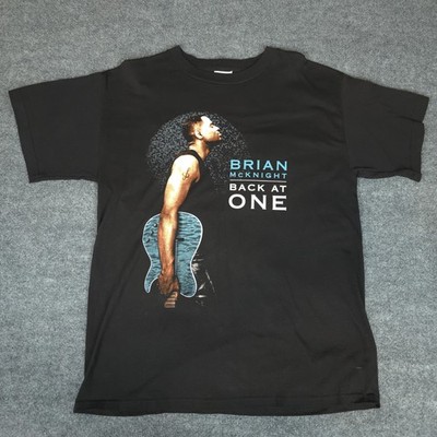 Vtg Brian McKnight Shirt Mens Large Black Back At One Tour Concert Band Tee
