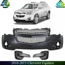 Front Bumper Cover Fascia & Grille Assembly Kit For 2010-2015 Chevrolet Equinox