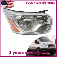 Headlight Right Side For Ford Transit 150 250 350 2015-2021 Halogen Clear Lens