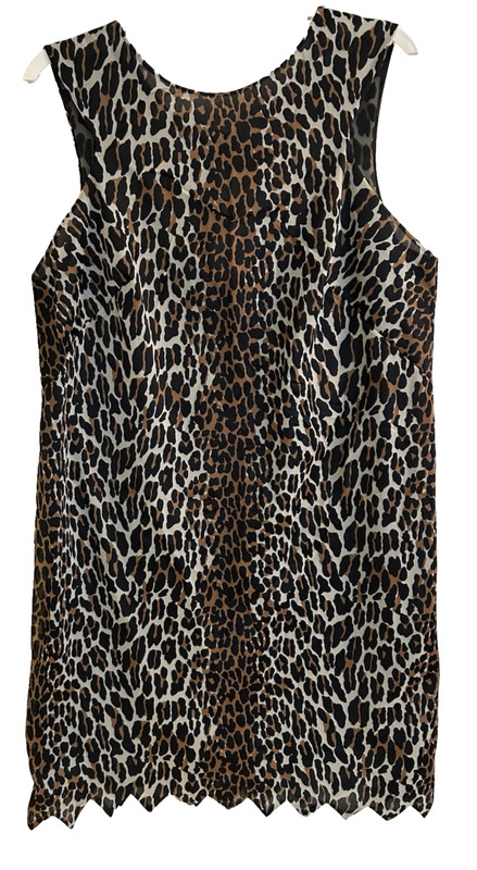 Vtg VANITY FAIR Lingerie Set Womens Size 12 Leopard Print Negligee/Matching Robe
