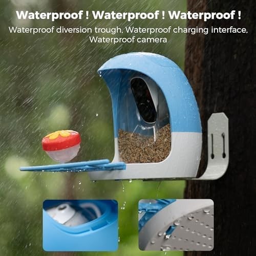 Bird Feeder with Camera, Outdoor Smart Bird Feeder with