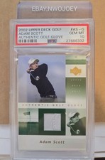 ADAM SCOTT 2002 UPPER DECK GOLF AUTHENTIC GOLF GLOVE PSA 10 GEM MINT RARE POP 1
