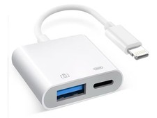 Apple MFi USB Camera Adapter w/Charging PortPortable OTG Female USB 3.0 Cable