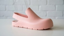Bottega Veneta Women's Open-Heel Rubber Puddle Sandal Pink