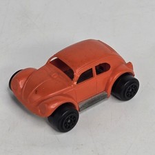 Vintage Tonka Orange 2.5" Mini Volkswagen Beetle Diecast Car, Made in USA