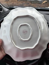 VIETRI Italian White Scalloped Serving Plate  VintageCeramic – Handcrafted Italy