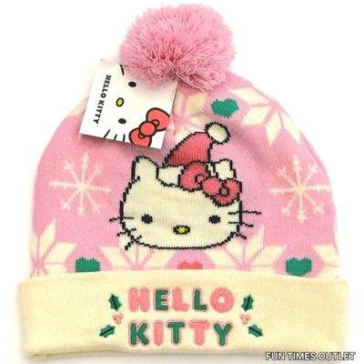 Sanrio Hello Kitty Beanie Christmas 2025 Pom Pom Winter Hat Youth Adult One Size