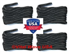 (4) USA Made Premium 5/8 in x 35 ft Black Nylon Boat Yacht Dock Line Marine Rope