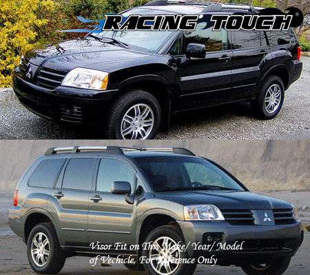 For Mitsubishi Endeavor 04-10 Dark Grey Out-Channel Window Visor Sun Guard 4pcs - Picture 7 of 7