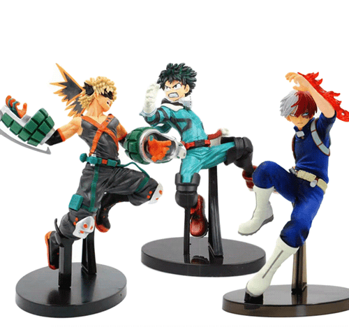 My Hero Academia: Bakugo Katsuki Todoroki Shouto Midoriya Izuku Figurines Boxed - Picture 2 of 11