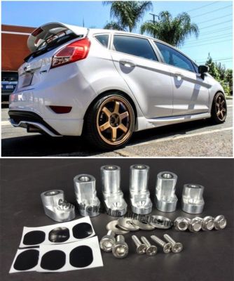 Rear SILVER Spoiler Lip Wing Riser Raiser Kit For 14-Up Ford Fiesta ST Hatchback