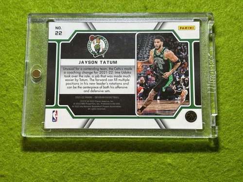 Jayson Tatum RED PRIZM OBSIDIAN ASIA ETCH CARD 2021 Panini Obsidian PITCH BLACK - Picture 9 of 24