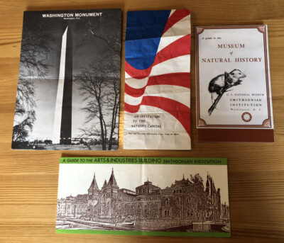 Vintage Washington D. C. Brochures From Monuments And Museumsand Maps For Tours