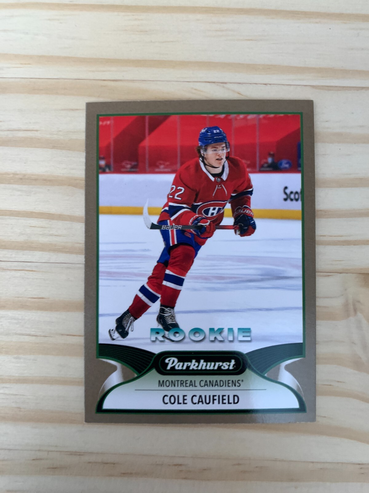 2021-22 Parkhurst Gold #330 Cole Caufield - Montreal Canadiens