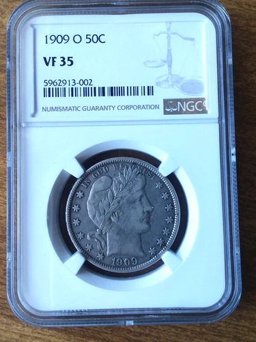 1909-O Barber Half Dollar, NGC VF-35