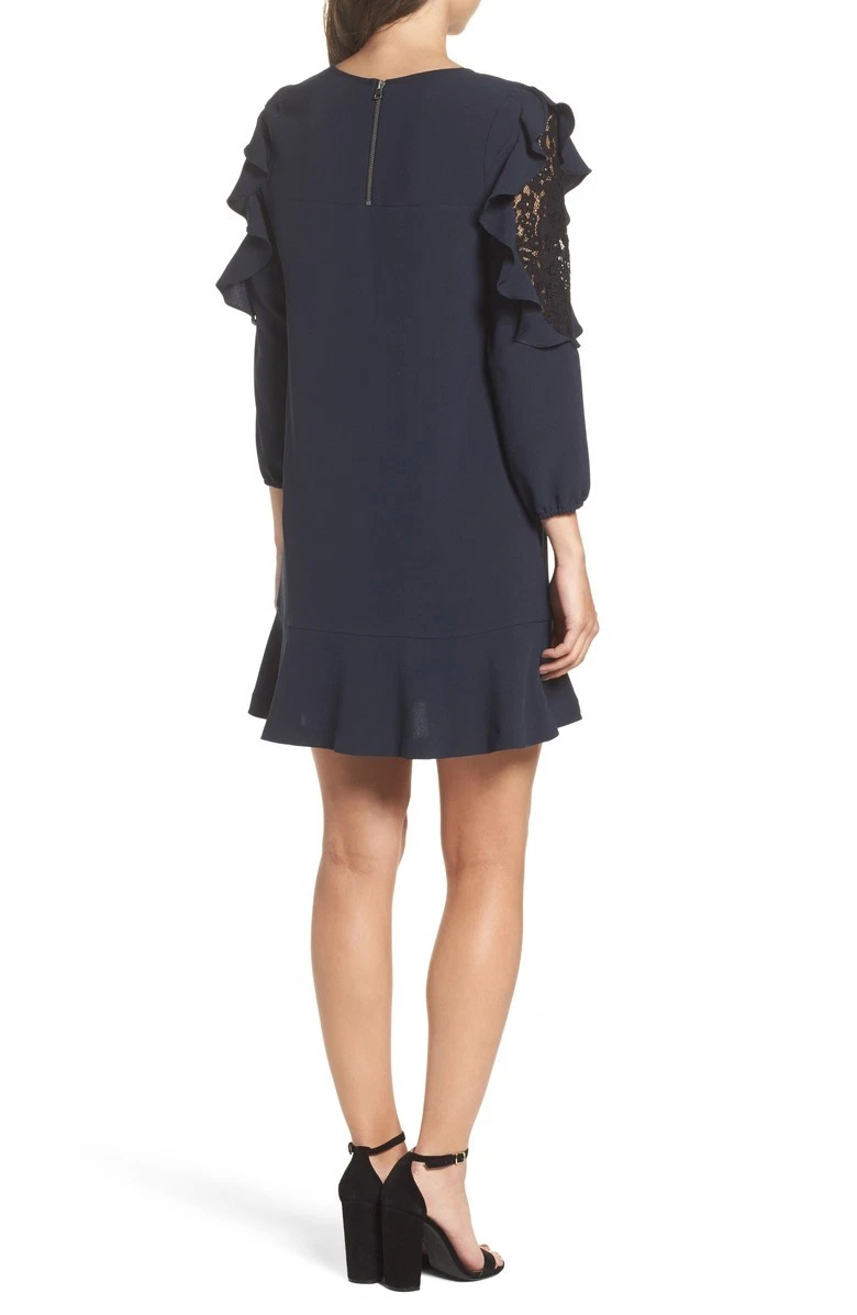Navy blue lace 2025 dress nordstrom
