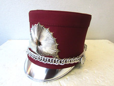 DeMoulin Marching Band Hat Shako Burgundy Glory Starburst w/ Carry Box S M L XL