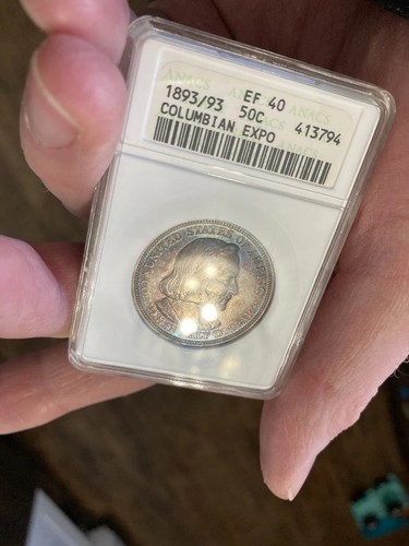 Toner 1893 93 Columbian Exposition EF40 XF40 Soap Box ANACS Commemorative Toned - Picture 4 of 20
