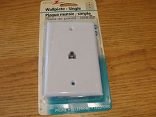 Zenith TW1001SW Flush Mount Wallplate, White Landline Telephone Accessory