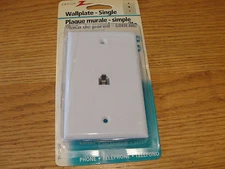 Zenith TW1001SW Flush Mount Wallplate, White Landline Telephone Accessory