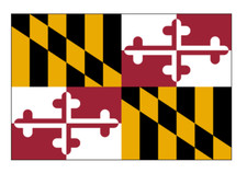4" maryland state flag sticker decal usa made