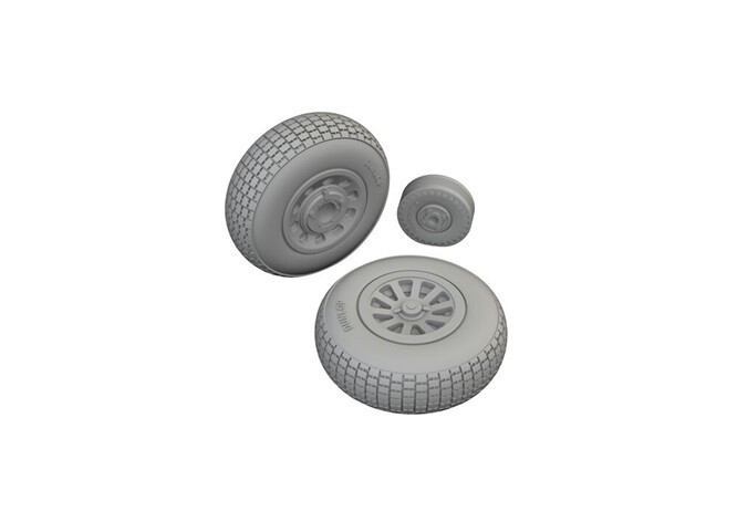 Eduard Accessories 672371 - 1:72 P-51D Wheels Block Tread 2 - New