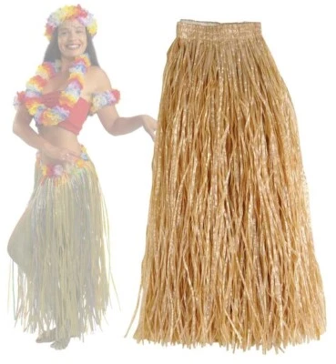 Hula Rock Hawaii Bast Rock 54 cm Länge Naturfarben Karneval Fasching Party - Bild 1 von 2