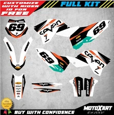 Custom decals for KTM SX 250 2007 2008 2009 2010 GLOBAL STYLE full sticker kit