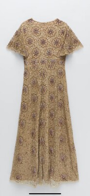 empire line evening dress Short Sleeve Sequin Empire Waist Evening Dress