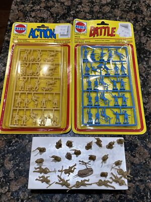 VTG ESCI A-Toys Battle Action Blister Pack Civil War Toy Soldier Lot 1412 Plus