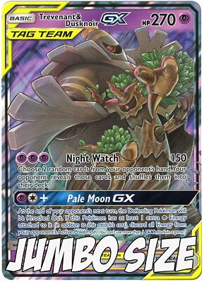 Pokemon Trevenant & Dusknoir GX SM217 Black Star Promo (Jumbo