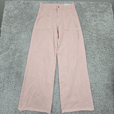 American Eagle Jeans Womens 4 Pink Baggy Wide Leg Stretch Boho