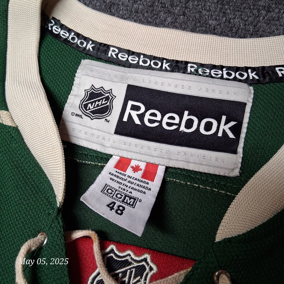 Minnesota Wild Suter Jersey With Fight Strap Size 48 Green 10th Anniversary - Image 3 of 4